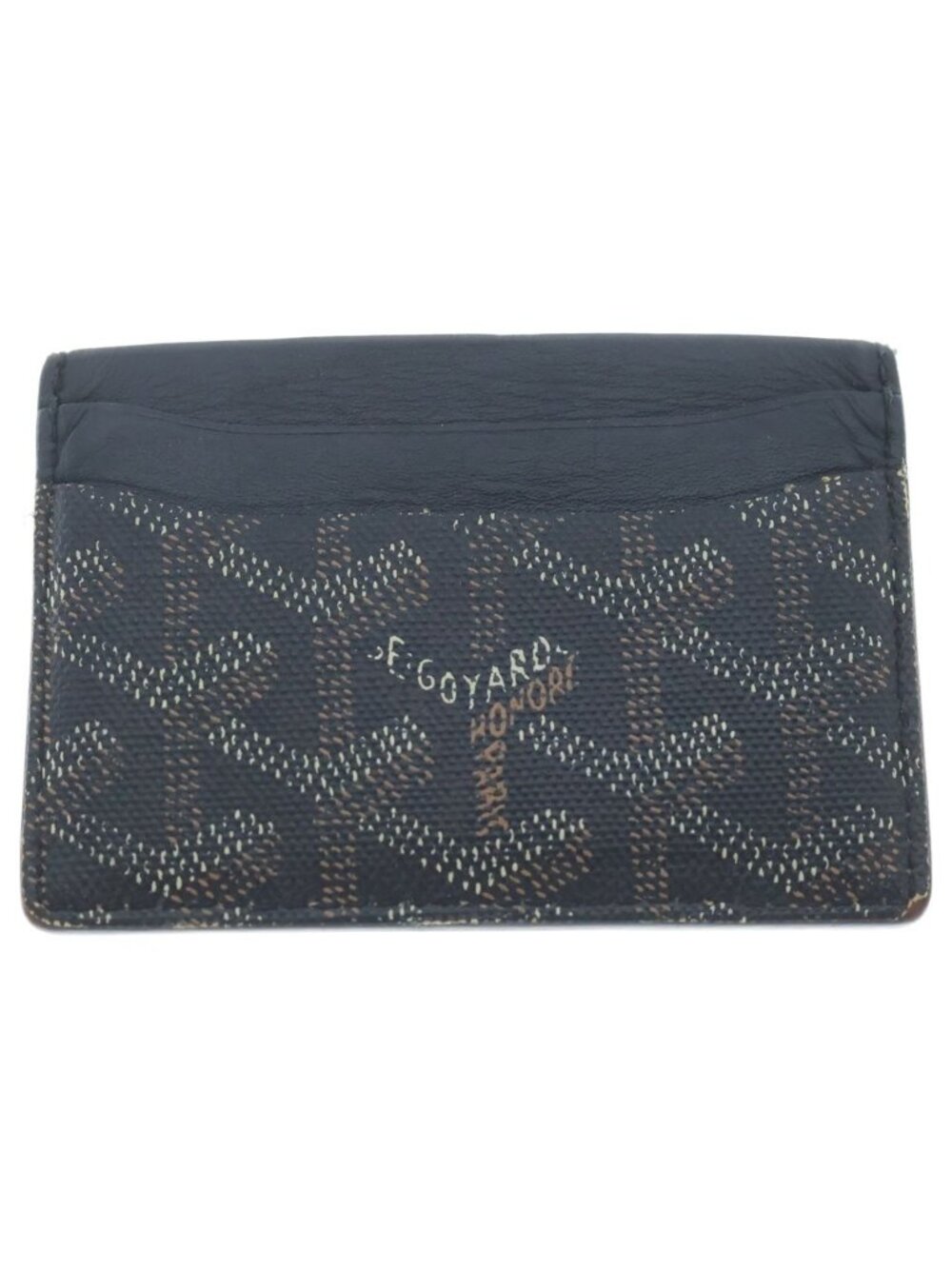 Goyard Saint Sulpice Card Case Business Leather Black Brown - Picture 2 of 6